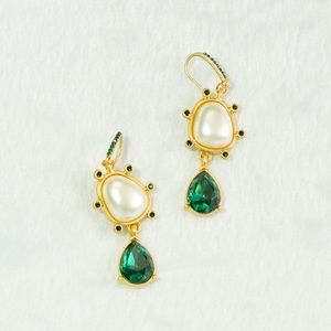 Oscar de la Renta Crystal Drop Earrings